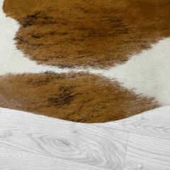 Koeienhuid bruin zwart wit 180x190cm S