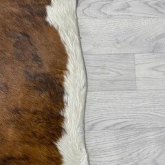 Koeienhuid bruin zwart wit 190x175cm M/L