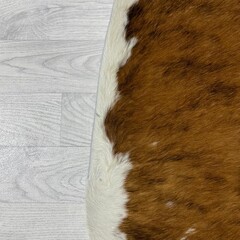 Koeienhuid bruin zwart wit 190x175cm M/L