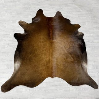 Koeienhuid bruin zwart 225x205cm M/L