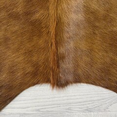 Koeienhuid bruin zwart 225x205cm M/L