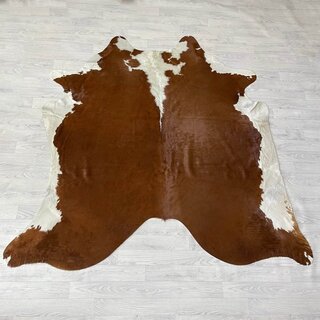 Koeienhuid bruin wit Hereford 205x210cm M/L