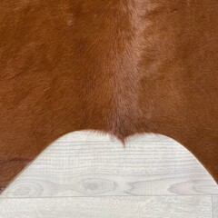 Koeienhuid bruin wit Hereford 205x210cm M/L