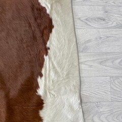 Koeienhuid bruin wit Hereford 205x210cm M/L
