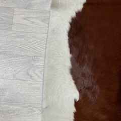 Koeienhuid bruin wit Hereford 190x175cm M/L