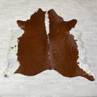 Koeienhuid bruin wit Hereford 200x205cm M/L