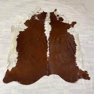 Koeienhuid bruin wit Hereford 225x180cm M/L