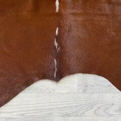 Koeienhuid bruin wit Hereford 225x180cm M/L