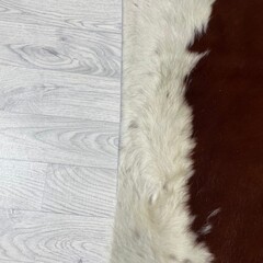Koeienhuid bruin wit Hereford 225x180cm M/L