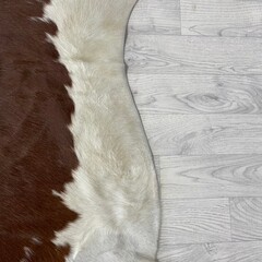Koeienhuid bruin wit Hereford 215x205cm M/L
