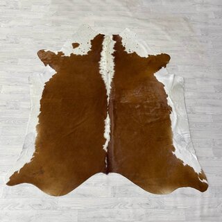 Koeienhuid bruin wit Hereford 215x200cm M/L
