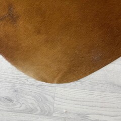 Koeienhuid bruin wit Hereford 215x200cm M/L