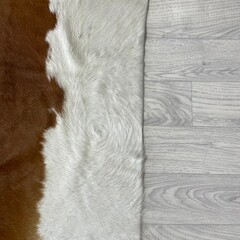 Koeienhuid bruin wit Hereford 215x200cm M/L