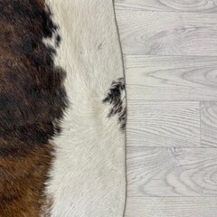 Koeienhuid bruin zwart wit brindle 240x205cm XL