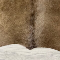 Koeienhuid taupe wit 210x185cm M/L