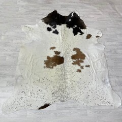 Koeienhuid bruin creme wit 235x205cm M/L