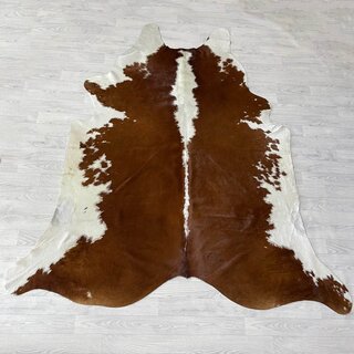 Koeienhuid bruin wit Hereford 230x215cm XL