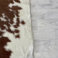 Koeienhuid bruin wit Hereford 230x215cm XL
