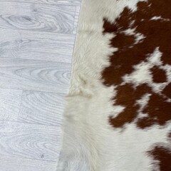 Koeienhuid bruin wit Hereford 230x215cm XL