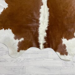 Koeienhuid bruin wit Hereford 205x205cm M/L