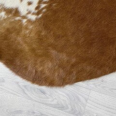 Koeienhuid bruin wit Hereford 195x225cm M/L