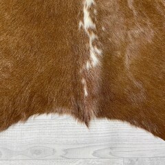 Koeienhuid bruin wit Hereford 195x225cm M/L