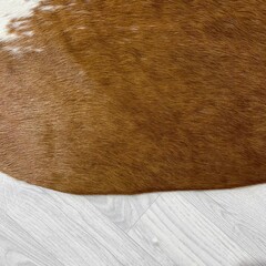 Koeienhuid bruin wit Hereford 215x195cm M/L