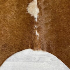 Koeienhuid bruin wit Hereford 215x195cm M/L