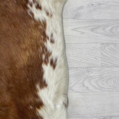 Koeienhuid bruin wit Hereford 215x195cm M/L