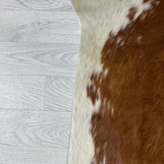 Koeienhuid bruin wit Hereford 215x195cm M/L