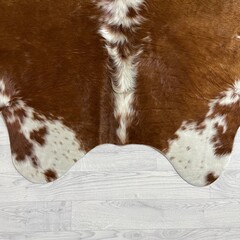 Koeienhuid bruin wit Hereford 215x195cm M/L