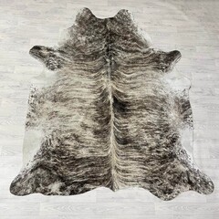 Koeienhuid bruin beige wit brindle 230x185cm M/L