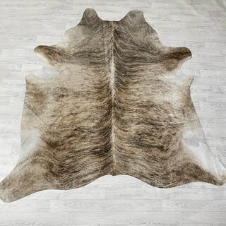 Koeienhuid bruin beige wit brindle 215x210cm M/L