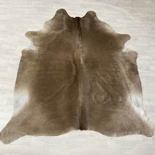 Koeienhuid taupe wit 230x205cm M/L