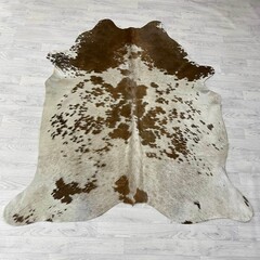 Koeienhuid bruin creme 205x175cm M/L