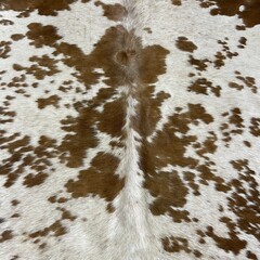 Koeienhuid bruin creme 205x175cm M/L