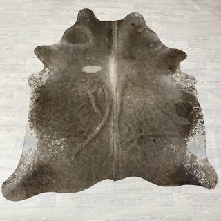 Koeienhuid taupe wit 220x185cm M/L