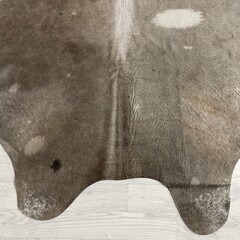 Koeienhuid taupe wit 220x185cm M/L