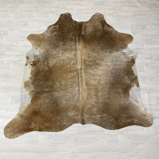 Koeienhuid bruin beige wit brindle 200x190cm M/L