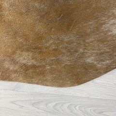 Koeienhuid bruin beige wit brindle 200x190cm M/L