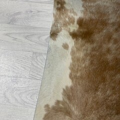 Koeienhuid bruin beige wit brindle 200x190cm M/L