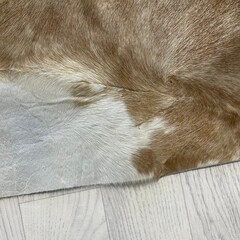 Koeienhuid bruin beige wit brindle 200x190cm M/L