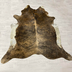Koeienhuid bruin zwart wit brindle 245x230cm XXL