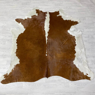 Koeienhuid bruin wit Hereford 205x205cm M/L