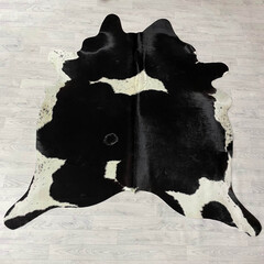 Koeienhuid bruin zwart wit 210x195cm