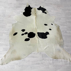 Koeienhuid zwart creme 235x230cm