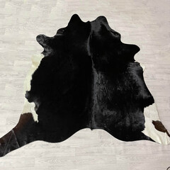 Koeienhuid bruin zwart wit 230x230cm