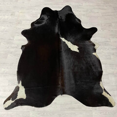 Koeienhuid bruin zwart wit 225x180cm