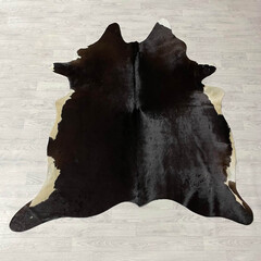 Koeienhuid bruin creme wit 210x190cm