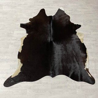 Koeienhuid bruin creme wit 210x190cm